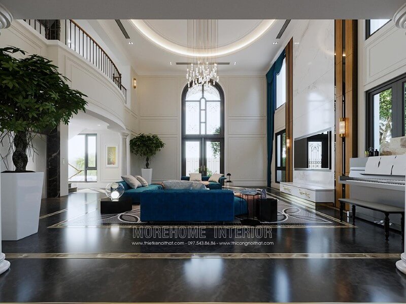 Trang trí nội thất phòng khách hiện đại đẹp tại Hải Phòng Thiết kế nội thất biệt thự