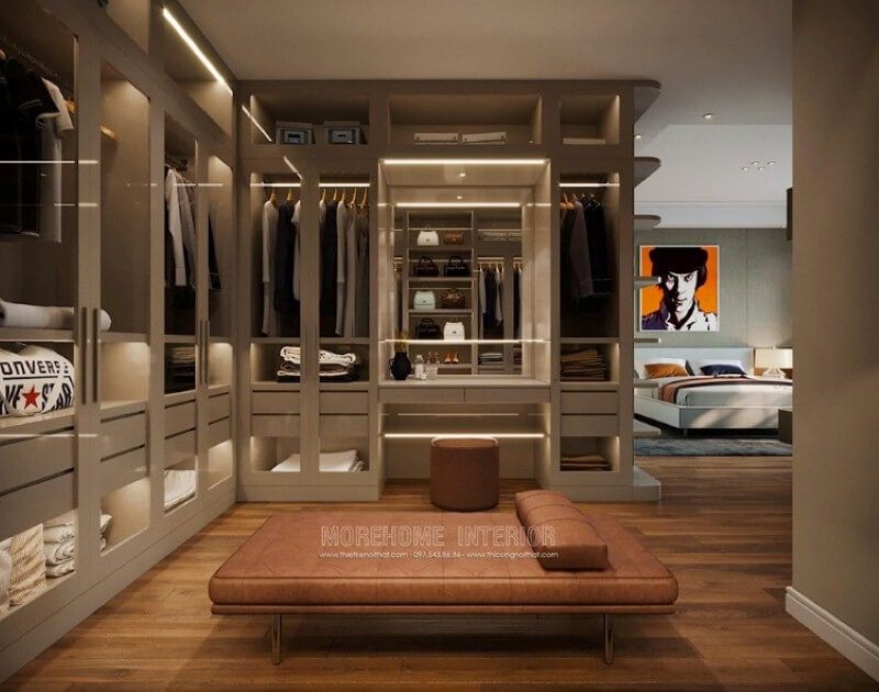 Trang trí nội thất phòng ngủ master liền phòng thay đồ đang trở thành xu hướng ấn tượng